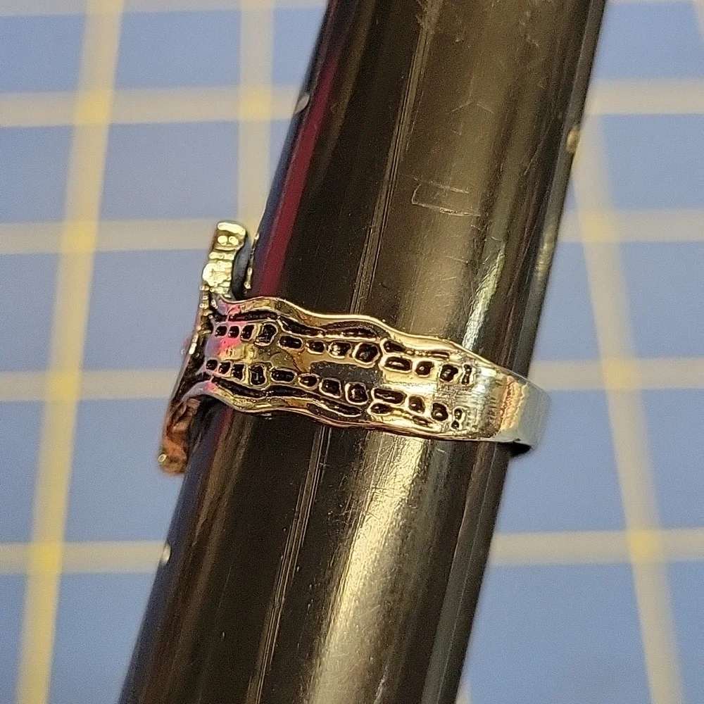 Silver Tone Ring Size 10.5 Spoon Dragonfly - Picture 4 of 8